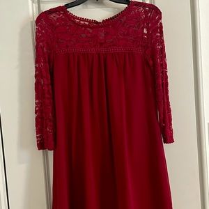 Chiffon red dress